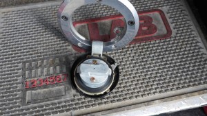 2003 Kawasaki Ninja Motorcycle Gas cap numbers stamped are not a key code.